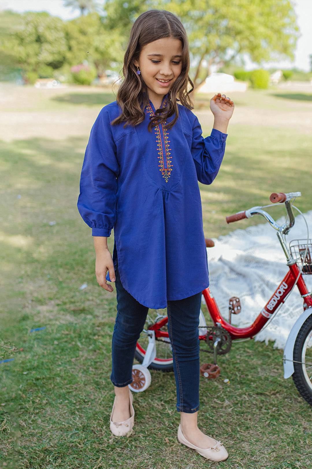Zellbury Girls | 1 Piece Khaddar | Kurta - 1201 by Maria Faisal - Registered Vendor of : Zellbury Girls - type : Kids Clothes - 100% original wedding dresses