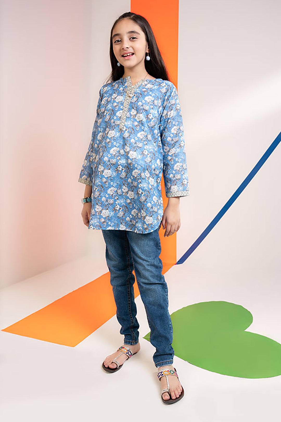 Zellbury Girls | 1 Piece Khaddar | Kurta - 1219 by Maria Faisal - Registered Vendor of : Zellbury Girls - type : Kids Clothes - 100% original wedding dresses