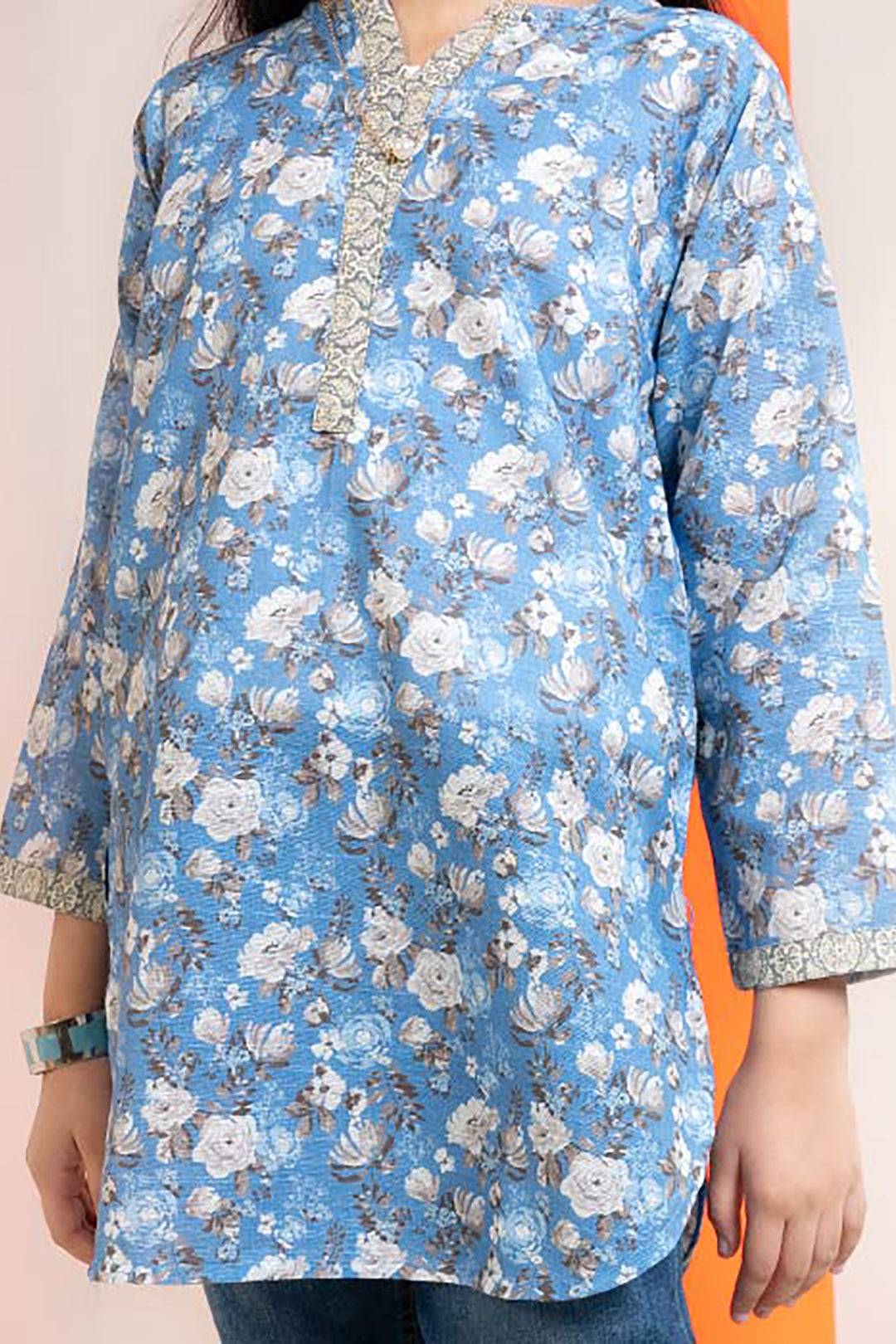 Zellbury Girls | 1 Piece Khaddar | Kurta - 1219 by Maria Faisal - Registered Vendor of : Zellbury Girls - type : Kids Clothes - 100% original wedding dresses