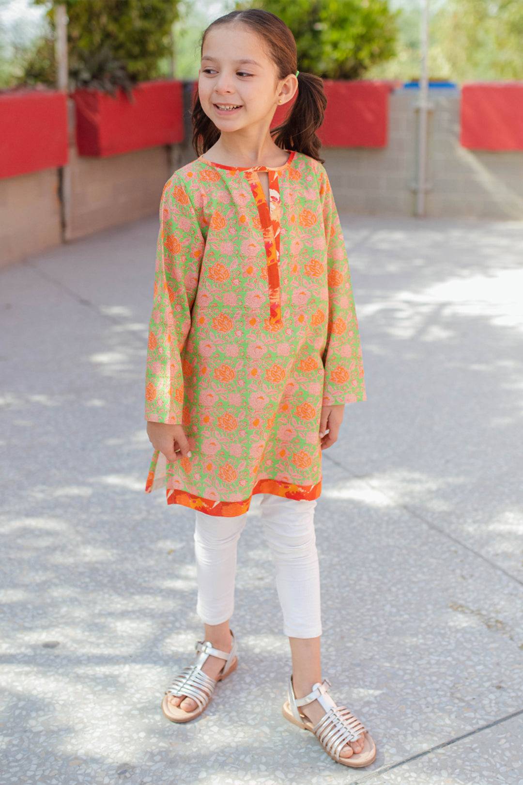 Zellbury Girls | 1 Piece Khaddar | Kurta - 1220 by Maria Faisal - Registered Vendor of : Zellbury Girls - type : Kids Clothes - 100% original wedding dresses