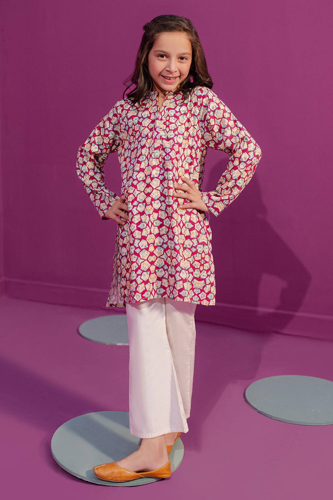 Zellbury Girls | 1 Piece Viscose | Kurta - 1719 by Maria Faisal - Registered Vendor of : Zellbury Girls - type : Kids Clothes - 100% original wedding dresses