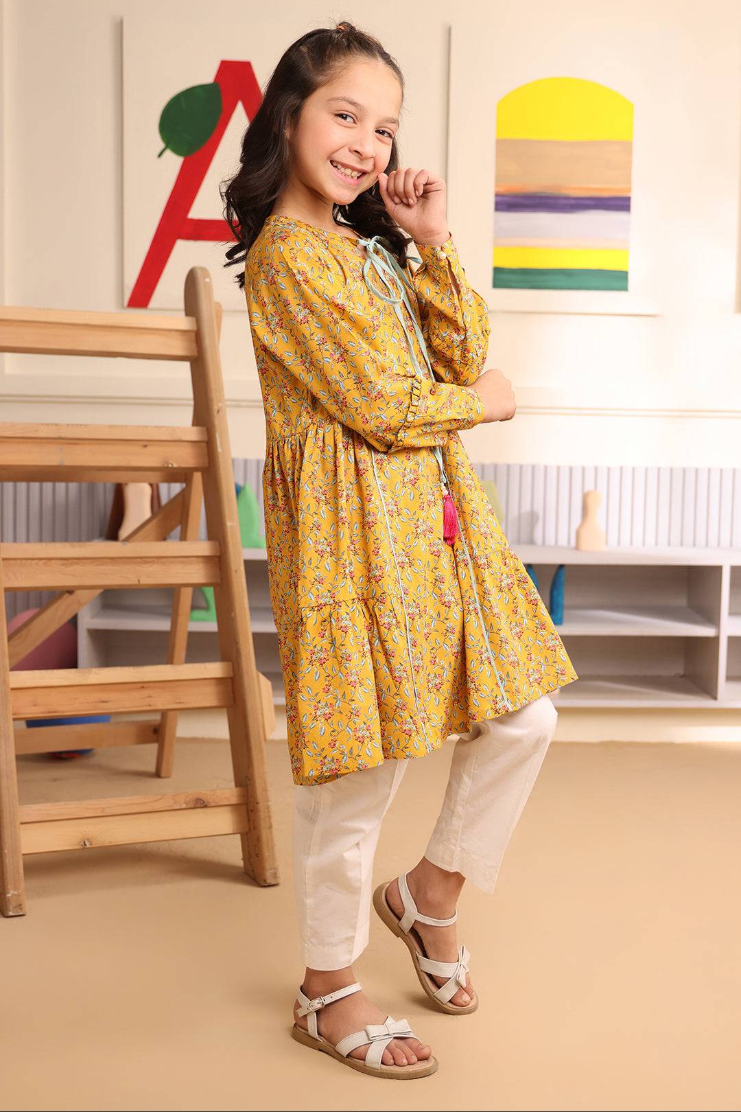 Zellbury Girls | 1 Piece Viscose | Kurta - 1723 by Maria Faisal - Registered Vendor of : Zellbury Girls - type : Kids Clothes - 100% original wedding dresses