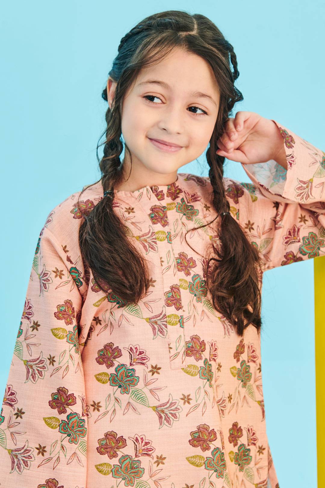 Zellbury Girls | 1 Piece Khaddar | Kurta - 1732 by Maria Faisal - Registered Vendor of : Zellbury Girls - type : Kids Clothes - 100% original wedding dresses