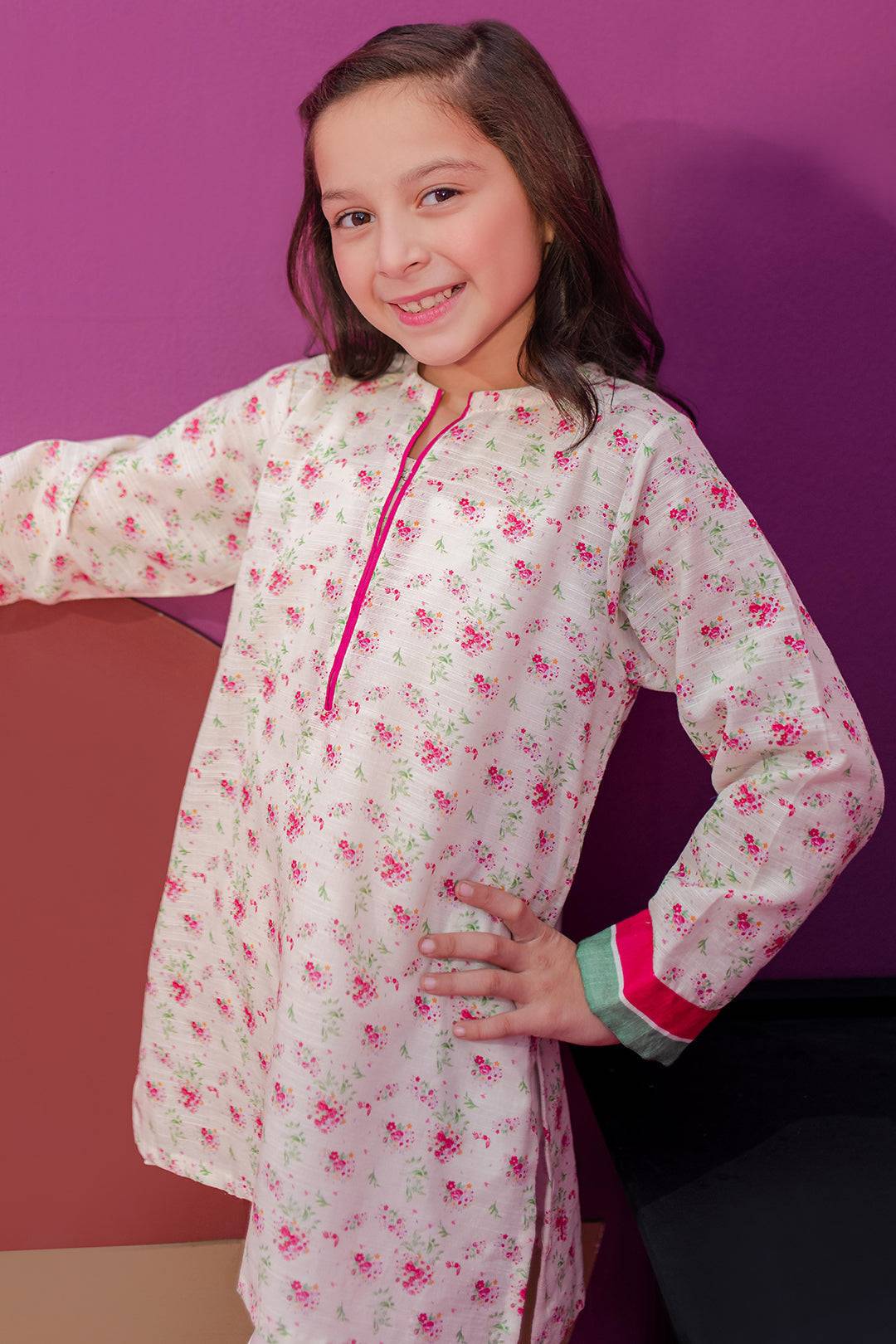 Zellbury Girls | 1 Piece Khaddar | Kurta - 1752 by Maria Faisal - Registered Vendor of : Zellbury Girls - type : Kids Clothes - 100% original wedding dresses