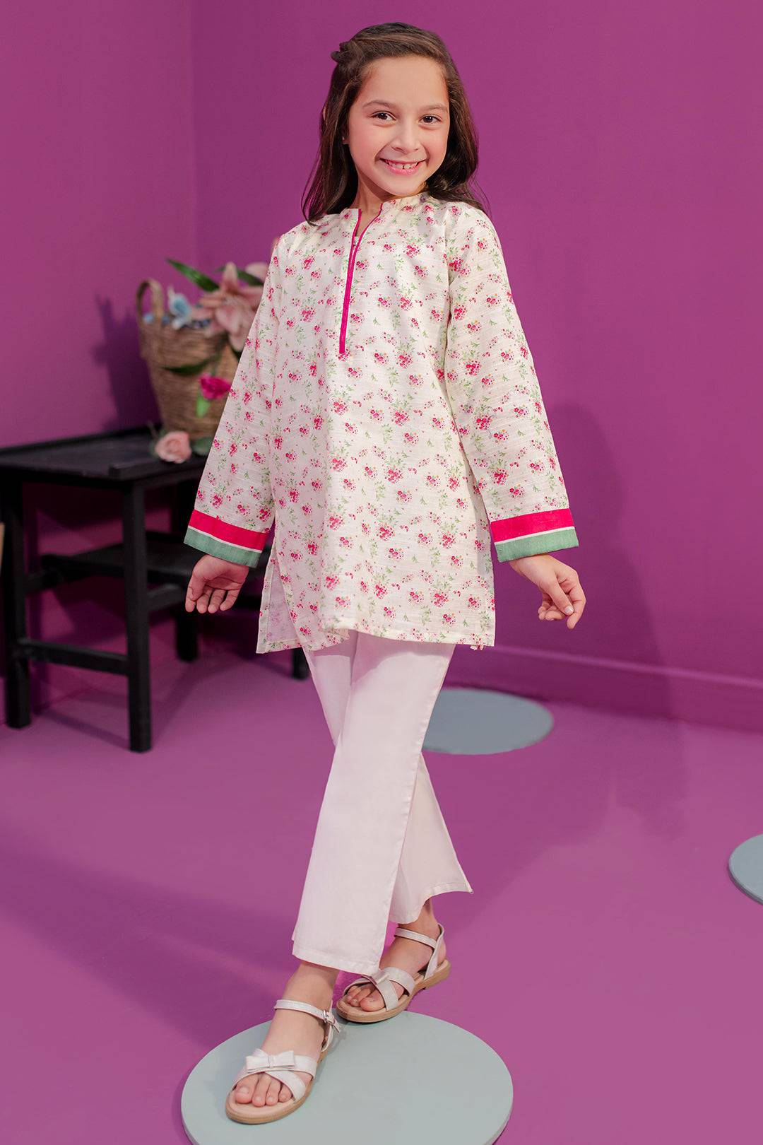 Zellbury Girls | 1 Piece Khaddar | Kurta - 1752 by Maria Faisal - Registered Vendor of : Zellbury Girls - type : Kids Clothes - 100% original wedding dresses