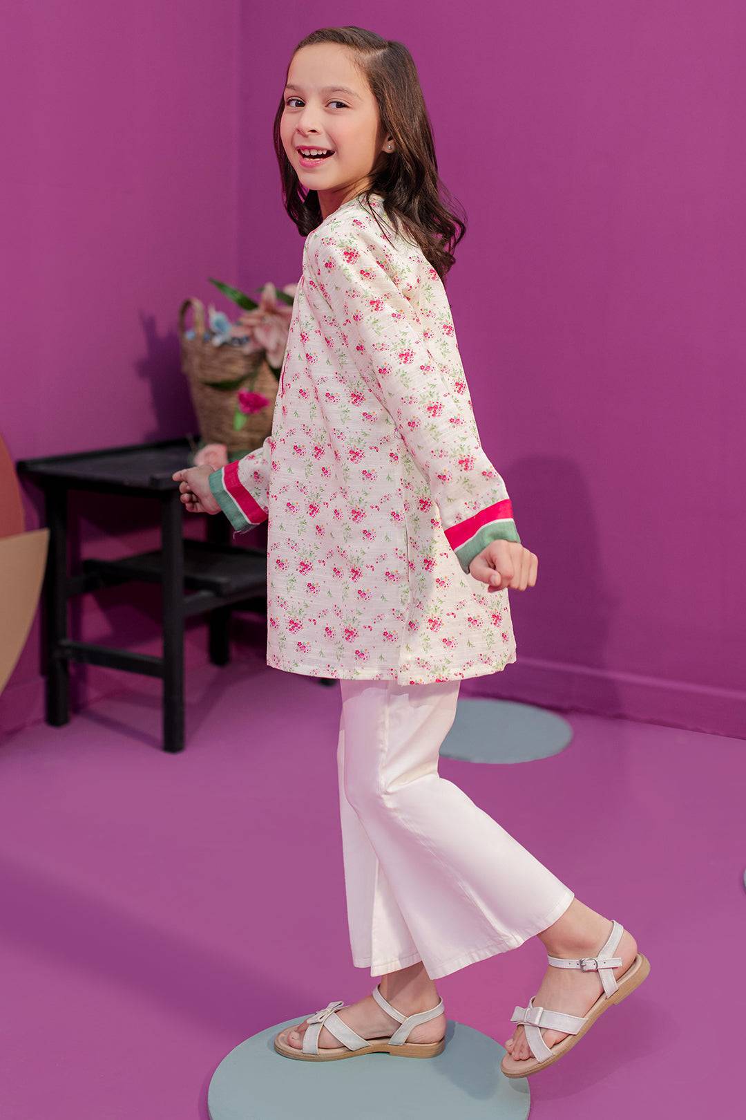 Zellbury Girls | 1 Piece Khaddar | Kurta - 1752 by Maria Faisal - Registered Vendor of : Zellbury Girls - type : Kids Clothes - 100% original wedding dresses