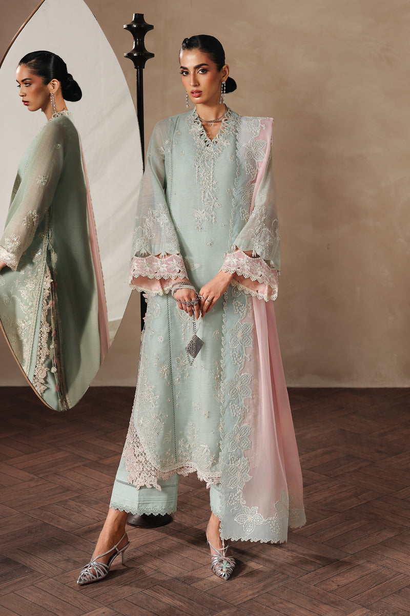 Qalamkar | Luxury Pret 26 | QLP-02 - Nazia - Luxury Dress - available at Maria Faisal in UK and USA.
