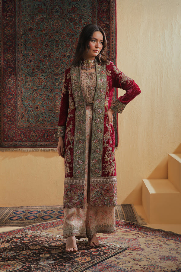 Shamaeel Ansari | Majestic Legacy |Crimson Heritage - Bridal Dress - available at Maria Faisal in UK and USA.