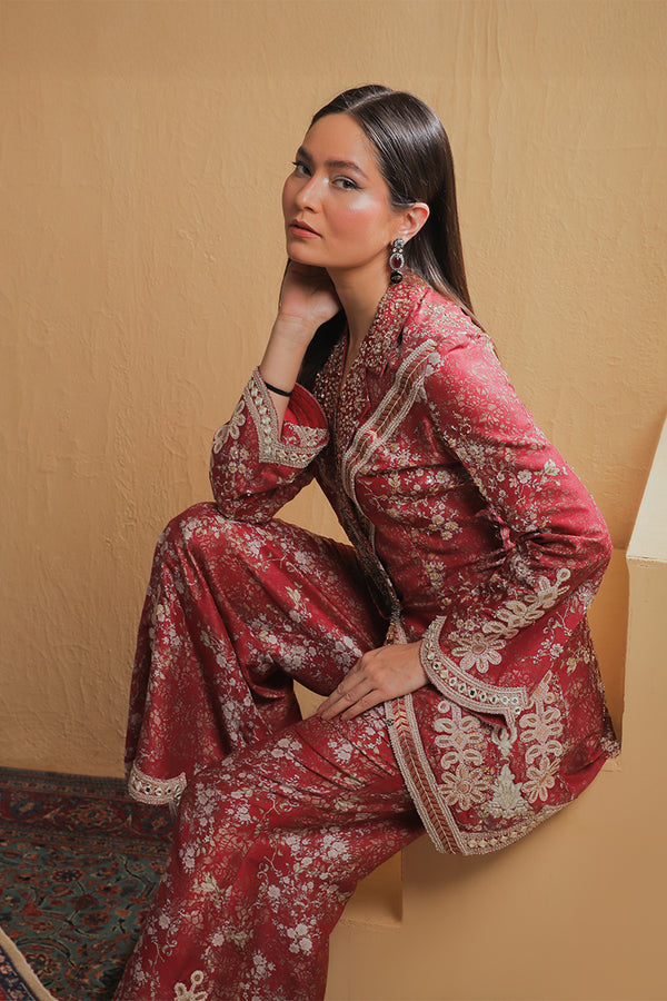 Shamaeel Ansari | Majestic Legacy | Ruby Royal Heritage - Bridal Dress - available at Maria Faisal in UK and USA.