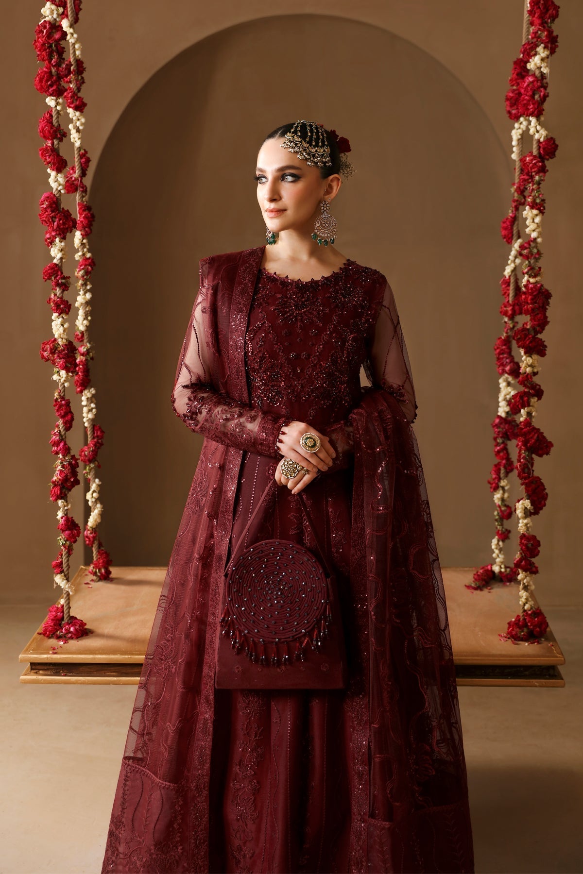 Alizeh | Reena Wedding Formals | AF-HM-4022-GULAB - Designer Dress with Intricate embroidery and embellishments. Shop elegent wedding dress at Maria Faisal.