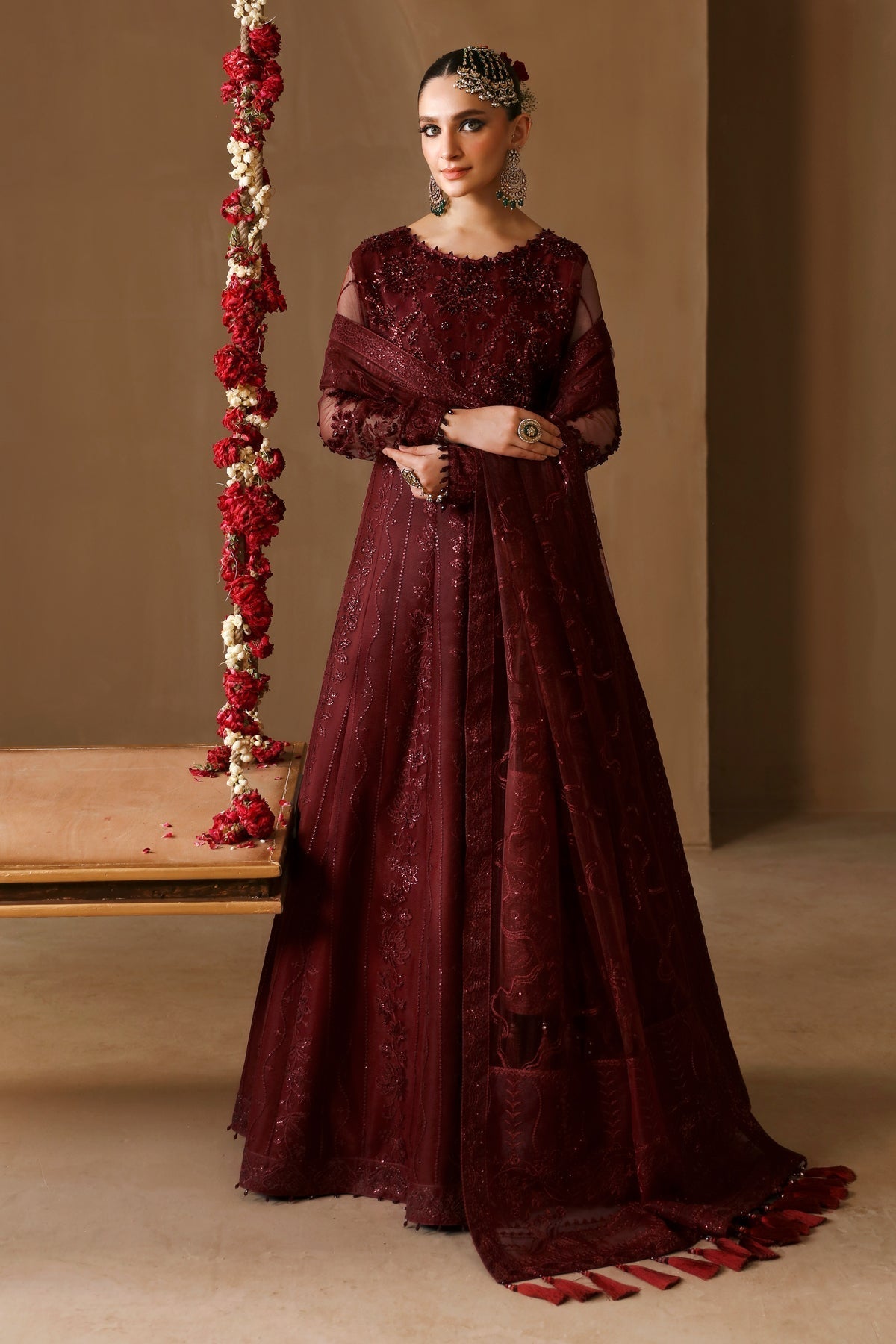 Alizeh | Reena Wedding Formals | AF-HM-4022-GULAB - Designer Dress with Intricate embroidery and embellishments. Shop elegent wedding dress at Maria Faisal.
