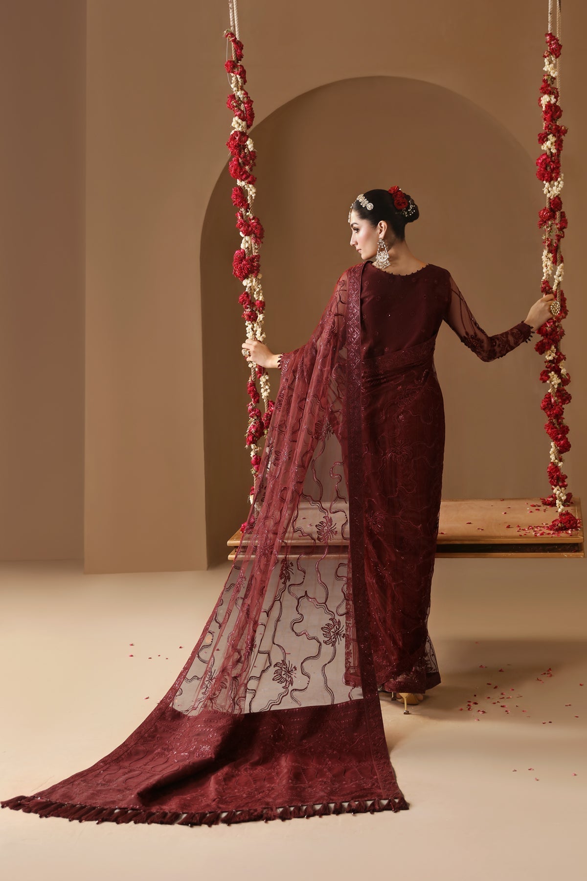 Alizeh | Reena Wedding Formals | AF-HM-4022-GULAB - Designer Dress with Intricate embroidery and embellishments. Shop elegent wedding dress at Maria Faisal.