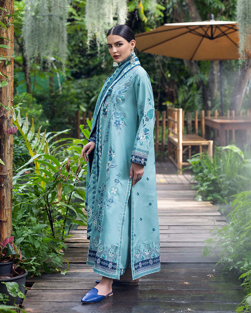 Mushq | Hemline Karandi | Glided Hour - Casual Dress - available at Maria Faisal in UK and USA.