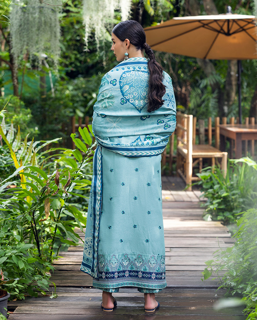 Mushq | Hemline Karandi | Glided Hour - Casual Dress - available at Maria Faisal in UK and USA.