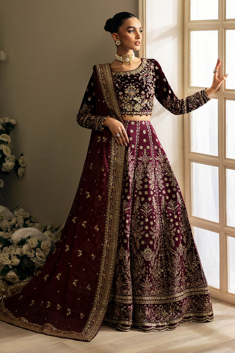 Gulaal | Celeste Velvet 24 | Carmine - Ladies Clothes - Maria Faisal
