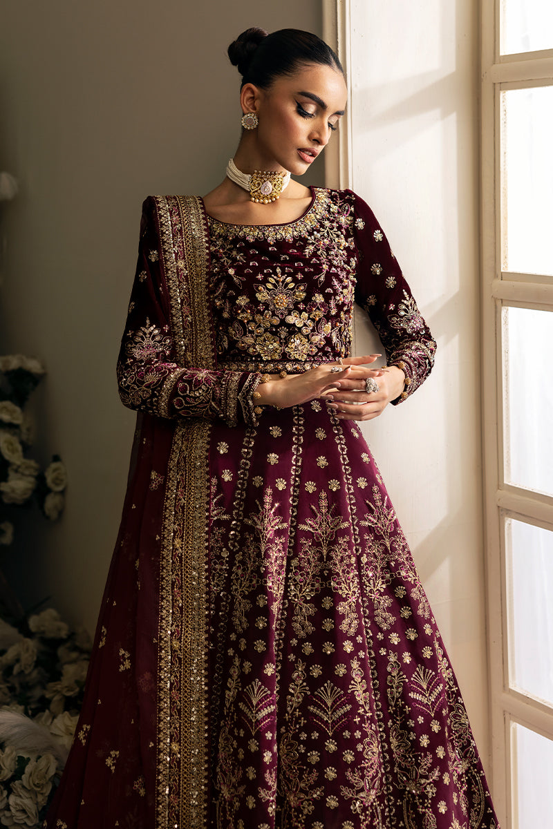 Gulaal | Celeste Velvet 24 | Carmine - Ladies Clothes - Maria Faisal