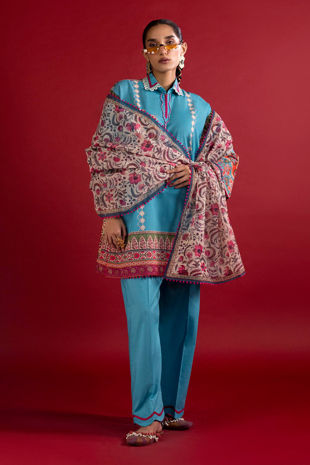 Sana Safinaz | Mahay Summer 26 | H263-004B-3CG - Luxury Dress - available at Maria Faisal in UK and USA.