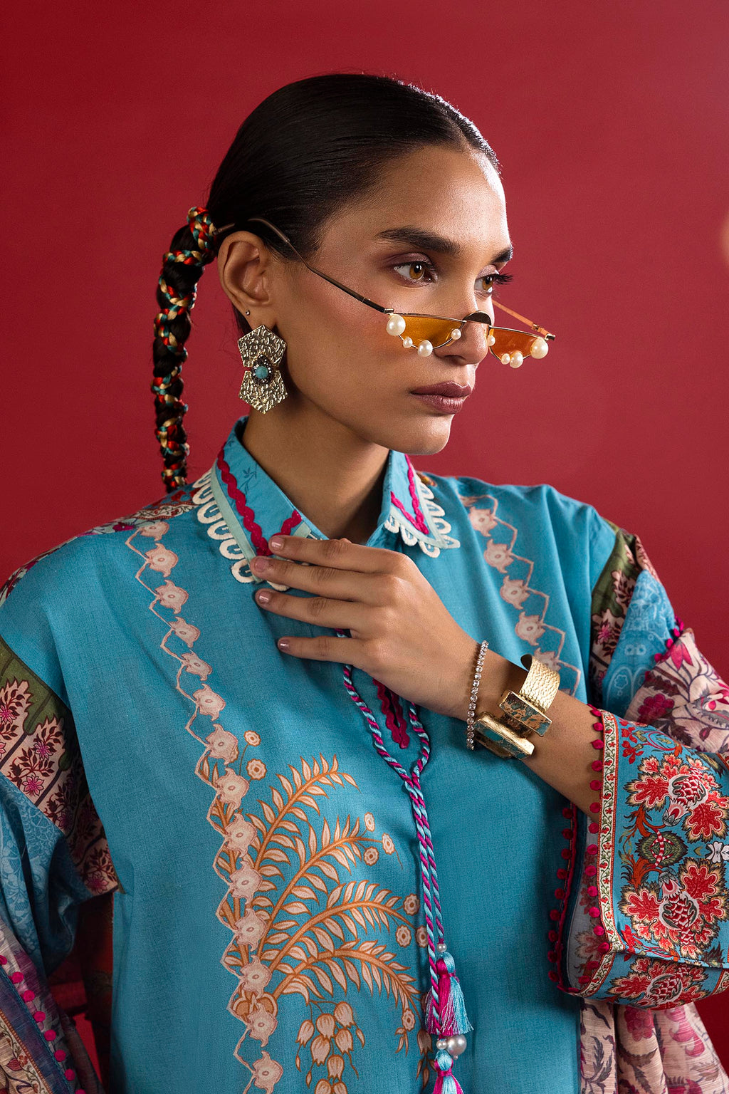Sana Safinaz | Mahay Summer 26 | H263-004B-3CG - Luxury Dress - available at Maria Faisal in UK and USA.