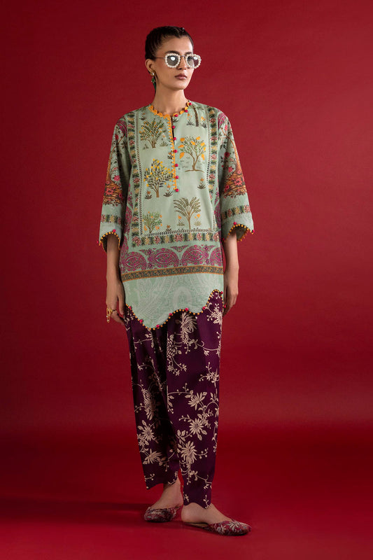 Sana Safinaz | Mahay Summer 26 | H263-008B-2C - Luxury Dress - available at Maria Faisal in UK and USA.