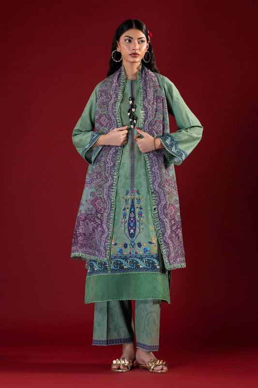 Sana Safinaz | Mahay Summer 26 | H264-003B-3AG - Luxury Dress - available at Maria Faisal in UK and USA.