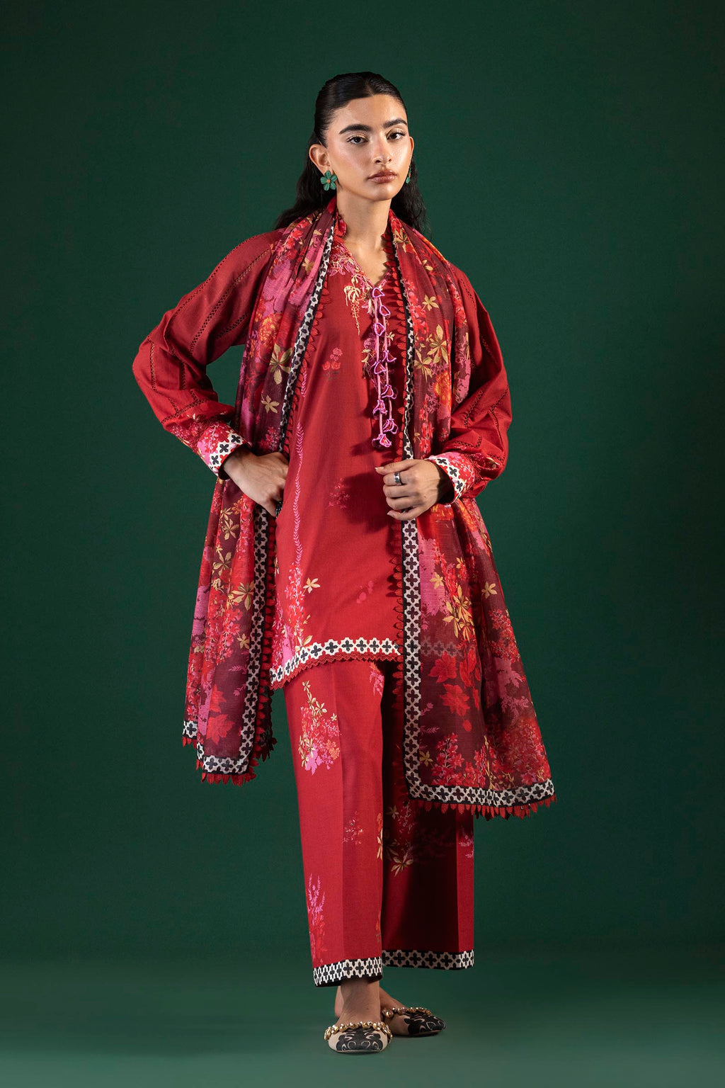 Sana Safinaz | Mahay Summer 26 | H264-010A-3AG - Luxury Dress - available at Maria Faisal in UK and USA.