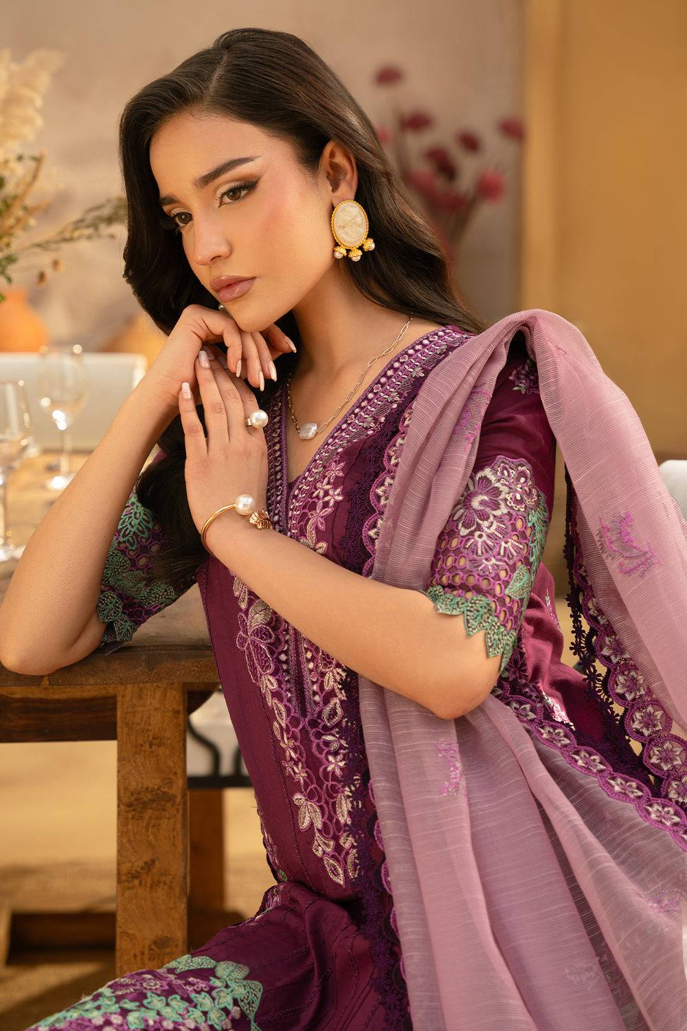 Saira Rizwan | Luxury Lawn 25 | VALERIE-SRL25-11 by Maria Faisal - Registered Vendor of : Saira Rizwan - type : Ladies Clothes - 100% original wedding dresses