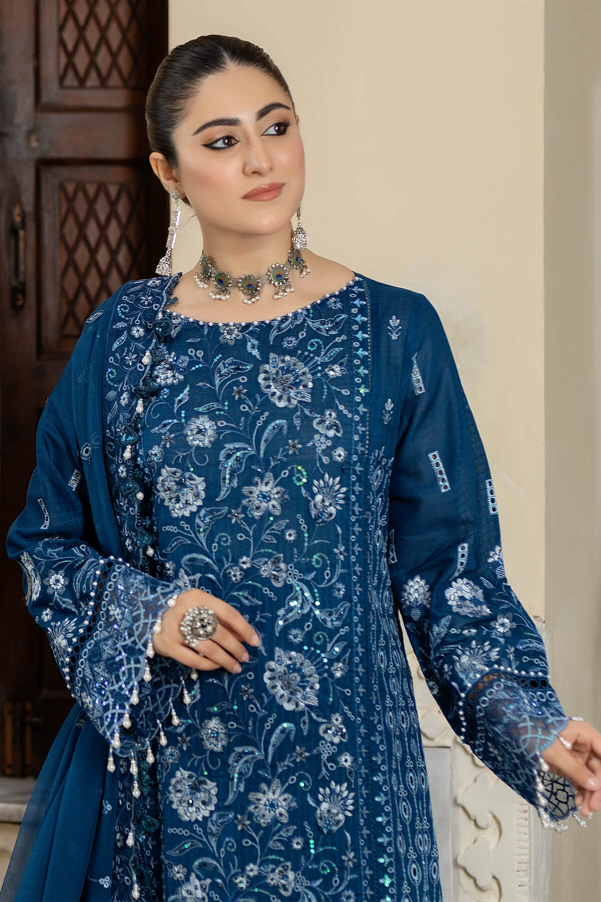 Raeesa Premium | Kimora Lawn Collection | Kimora | HL-19 Farheen - Ladies Clothes - Maria Faisal