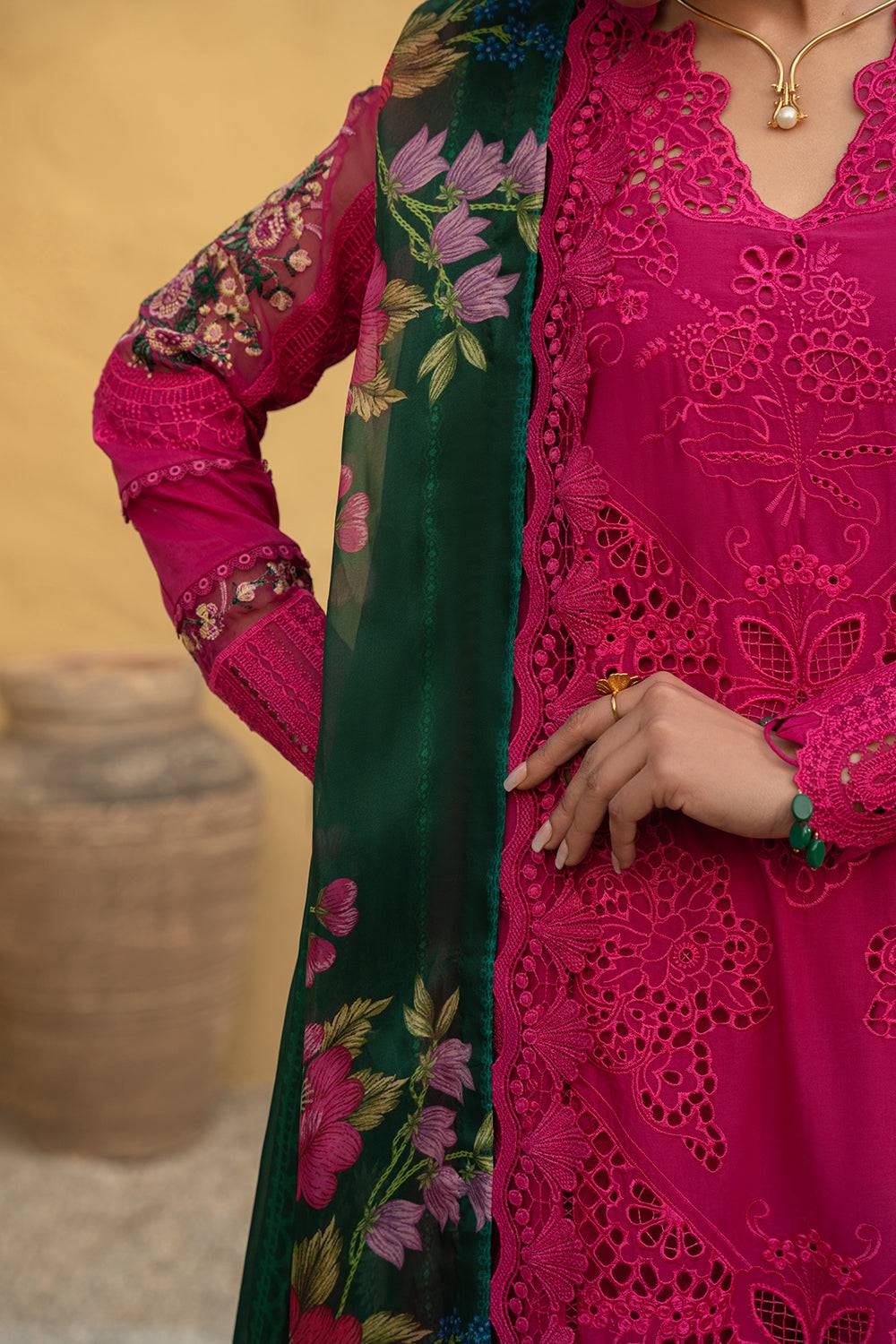 Saira Rizwan | Luxury Lawn 25 | ELODIE-SRL25-04 by Maria Faisal - Registered Vendor of : Saira Rizwan - type : Ladies Clothes - 100% original wedding dresses