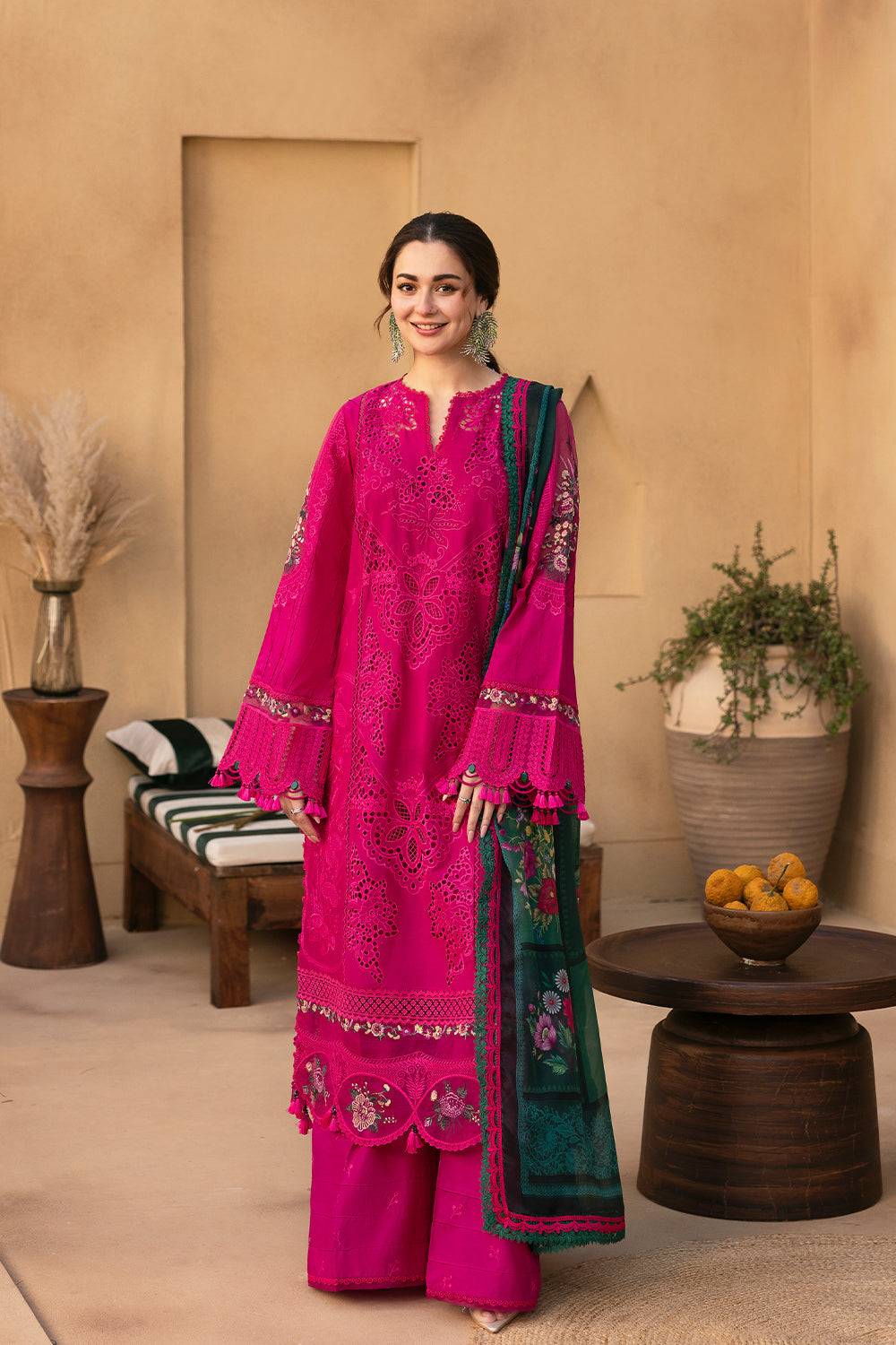 Saira Rizwan | Luxury Lawn 25 | ELODIE-SRL25-04 by Maria Faisal - Registered Vendor of : Saira Rizwan - type : Ladies Clothes - 100% original wedding dresses