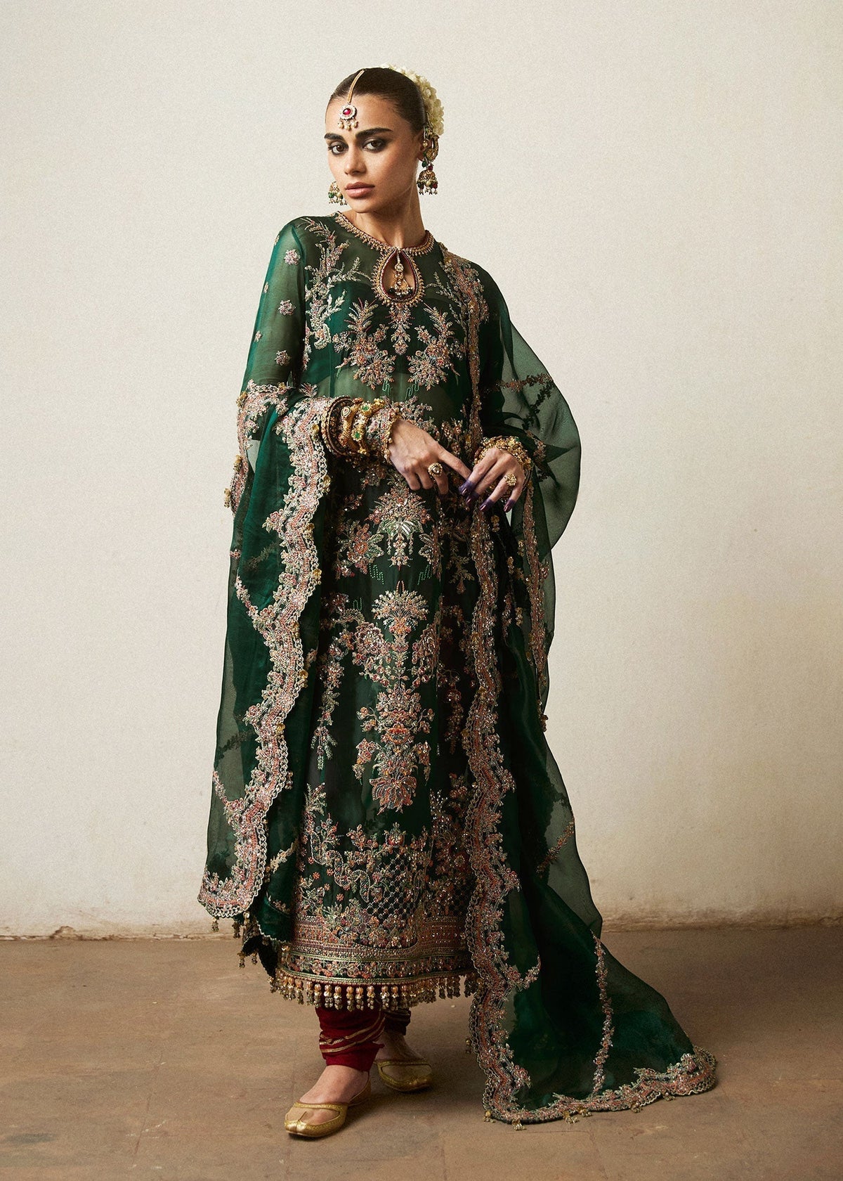Hussain Rehar | Festive Formals 24 |  Jamali - Designer Dress with Intricate embroidery and embellishments. Shop elegent wedding dress at Maria Faisal.