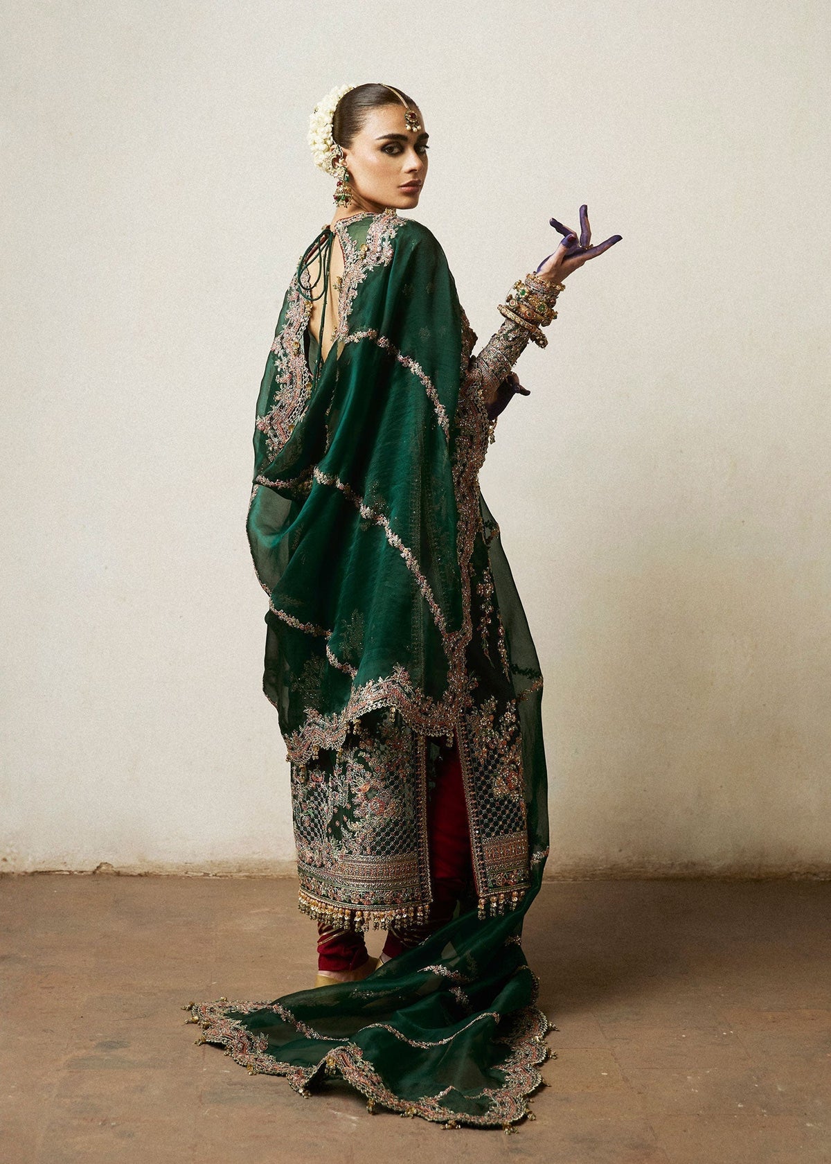 Hussain Rehar | Festive Formals 24 |  Jamali - Designer Dress with Intricate embroidery and embellishments. Shop elegent wedding dress at Maria Faisal.