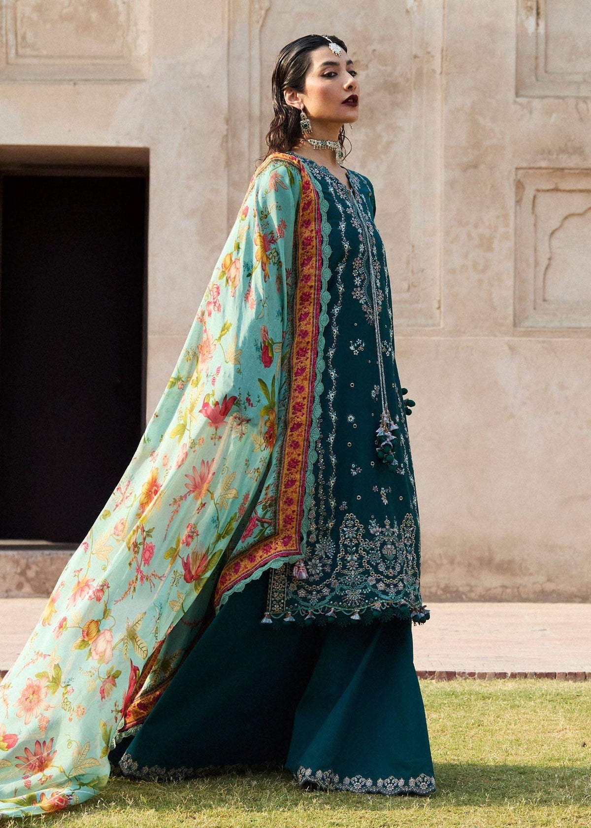 Hussain Rehar | Nirmal SS 25 | Saher by Maria Faisal - Registered Vendor of : Hussain Rehar - type : Ladies Clothes - 100% original wedding dresses