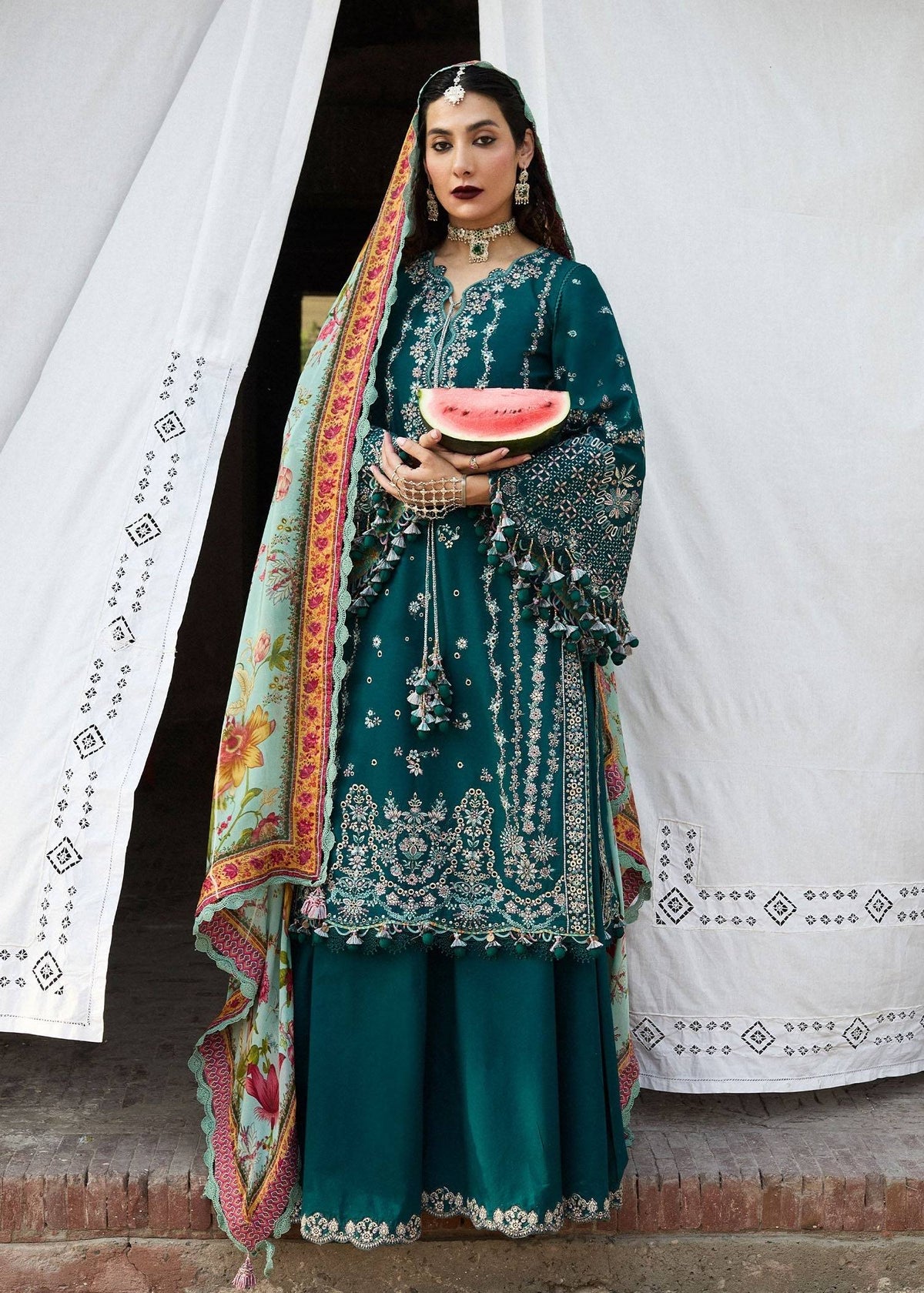 Hussain Rehar | Nirmal SS 25 | Saher by Maria Faisal - Registered Vendor of : Hussain Rehar - type : Ladies Clothes - 100% original wedding dresses