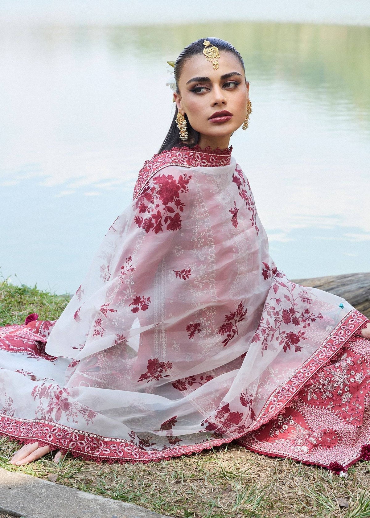 Hussain Rehar | Luxury Lawn 25 | Flare by Maria Faisal - Registered Vendor of : Hussain Rehar - type : Ladies Clothes - 100% original wedding dresses