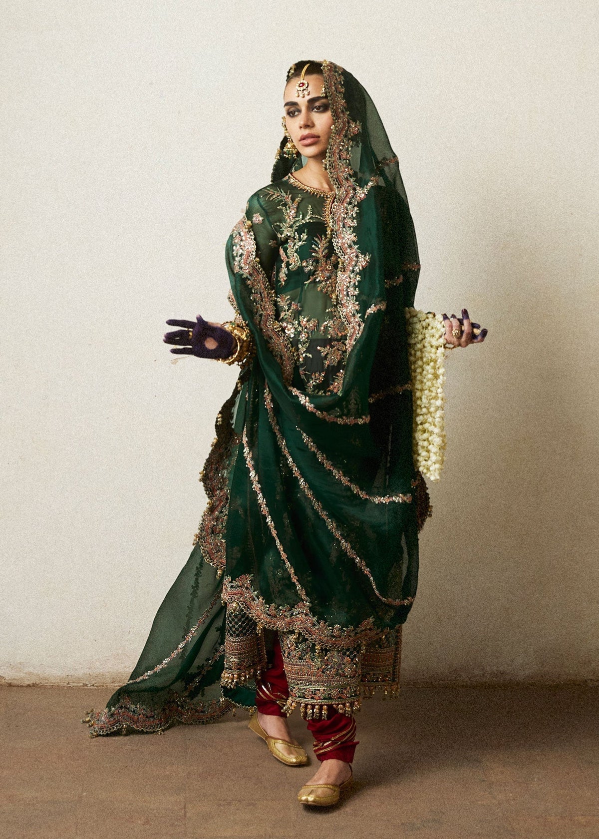 Hussain Rehar | Festive Formals 24 |  Jamali - Designer Dress with Intricate embroidery and embellishments. Shop elegent wedding dress at Maria Faisal.