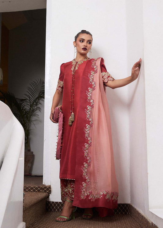 Hussain Rehar | SS Luxury Pret 25 | Tram by Maria Faisal - Registered Vendor of : Hussain Rehar - type : Ladies Clothes - 100% original wedding dresses