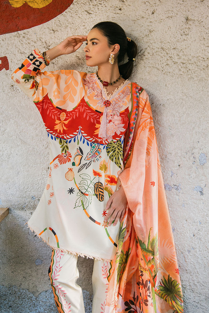 Mushq | La Dolce Hemline Prints 25 | Mulberry Tree by Maria Faisal - Registered Vendor of : Mushq - type : Ladies Clothes - 100% original wedding dresses