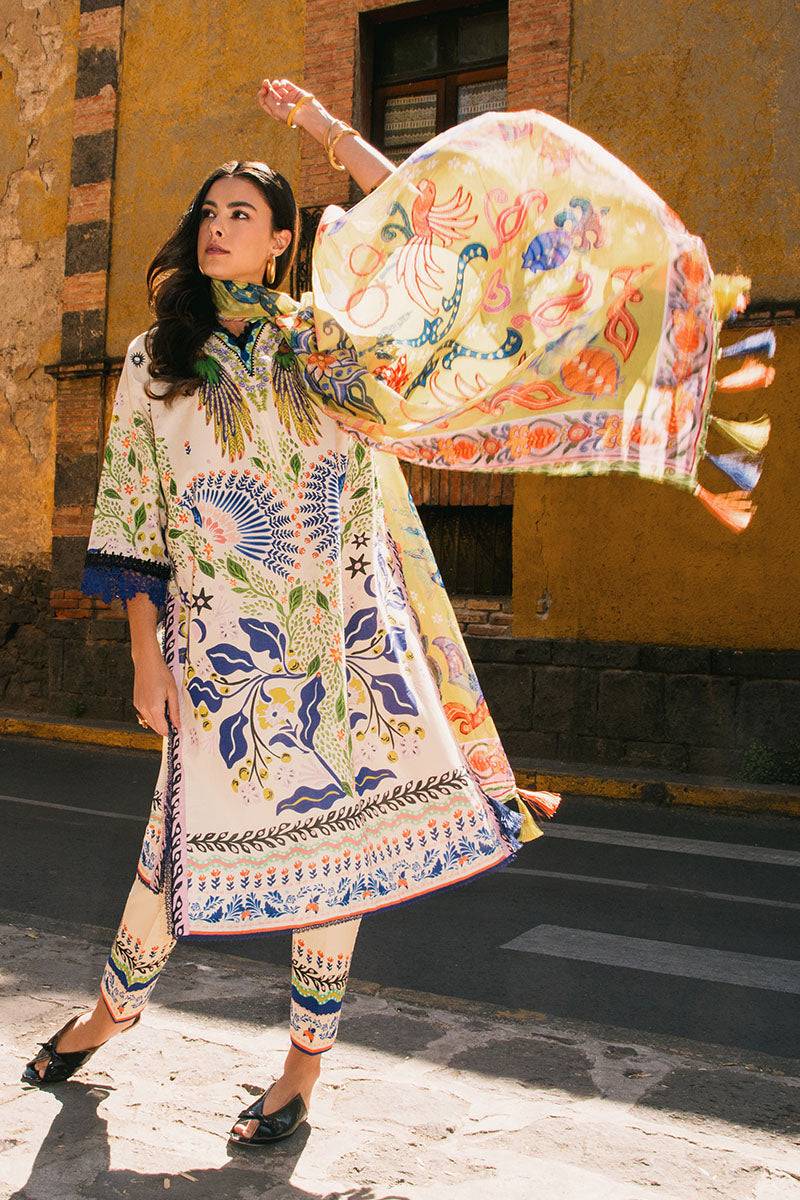 Mushq | La Dolce Hemline Prints 25 | Magnolias by Maria Faisal - Registered Vendor of : Mushq - type : Ladies Clothes - 100% original wedding dresses