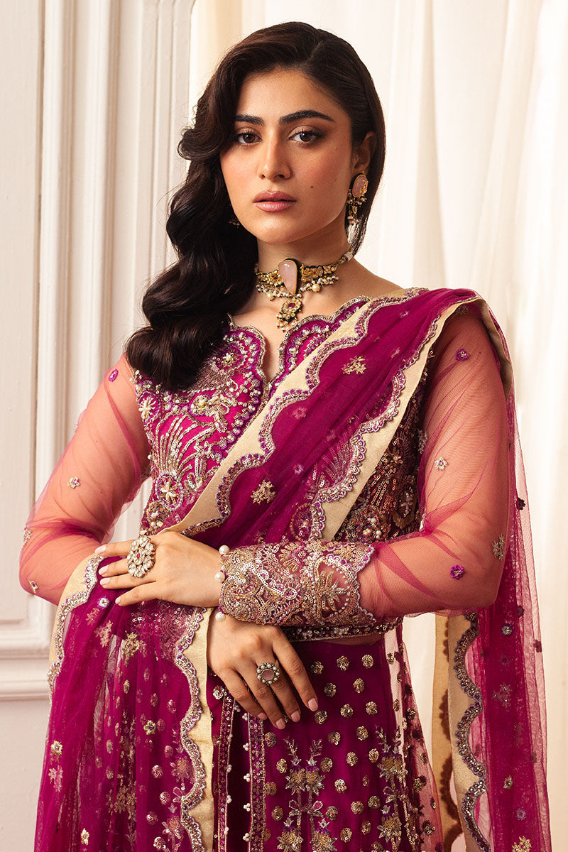 Mushq | Hemline Aura Debut Wedding Formals | FUCHSIA - Wedding Dress - Maria Faisal