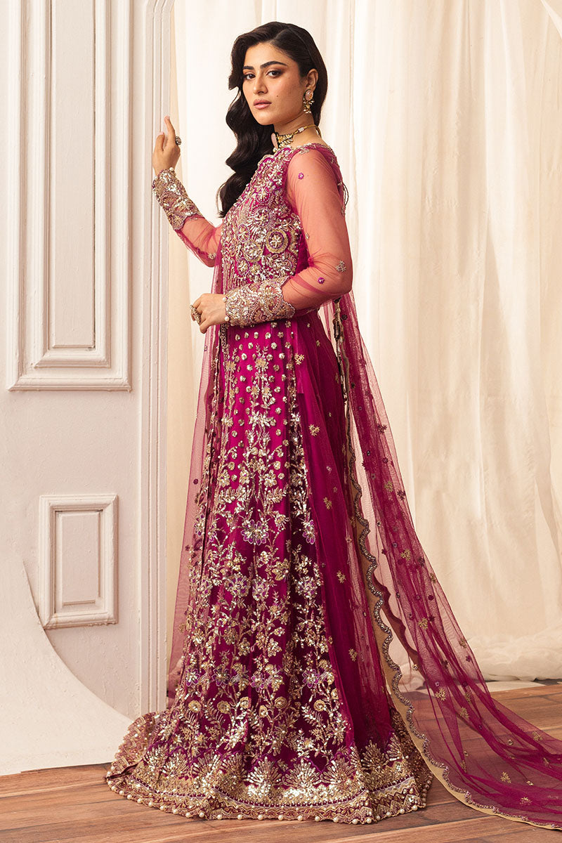 Mushq | Hemline Aura Debut Wedding Formals | FUCHSIA - Wedding Dress - Maria Faisal