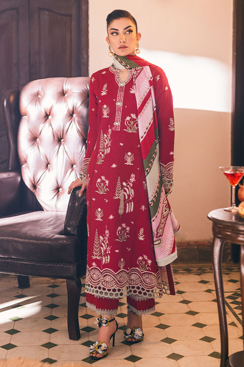 Mushq | Symphony Karandi Collection | VELVET ROSE - Designer Dress with Intricate embroidery and embellishments. Shop elegent wedding dress at Maria Faisal.