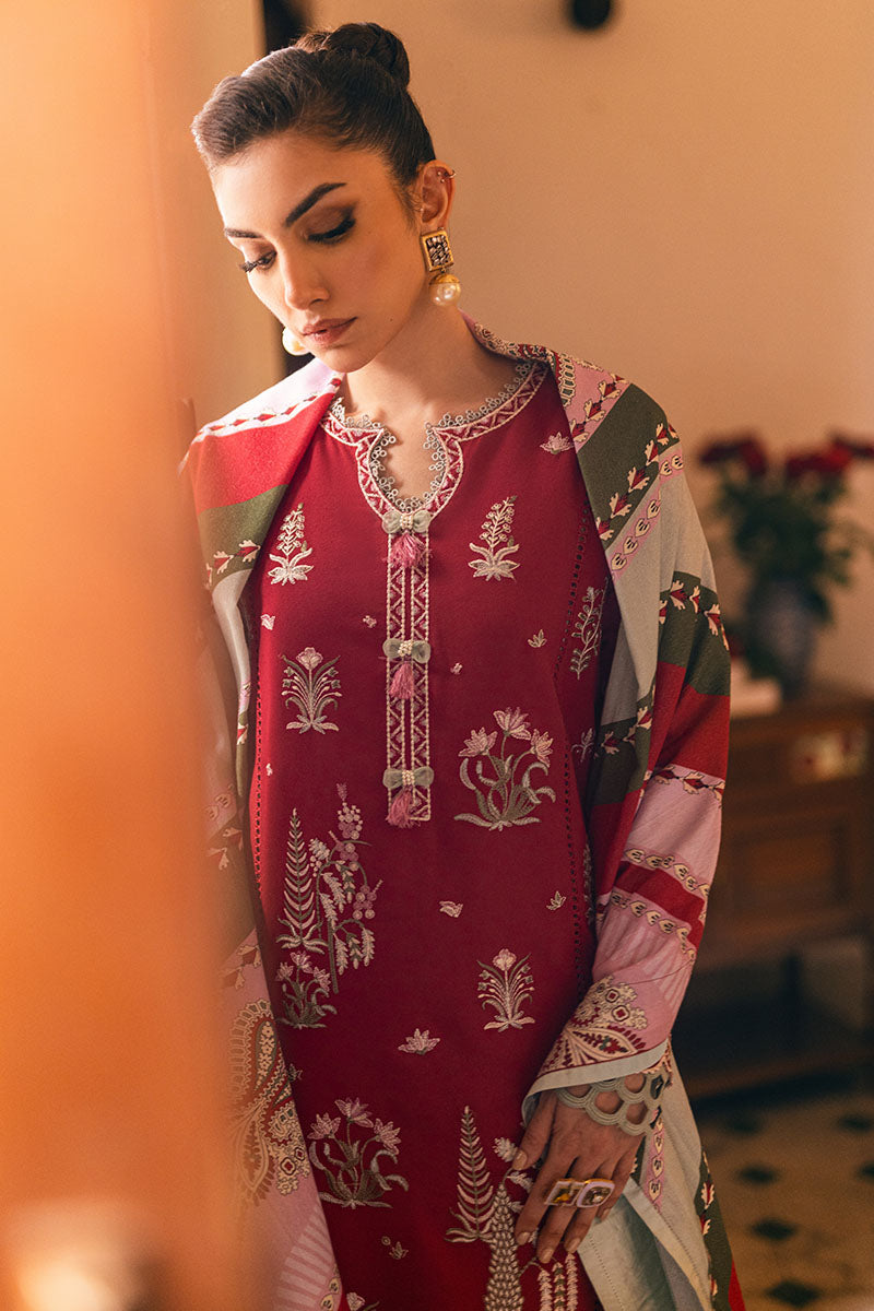 Mushq | Symphony Karandi Collection | VELVET ROSE - Designer Dress with Intricate embroidery and embellishments. Shop elegent wedding dress at Maria Faisal.