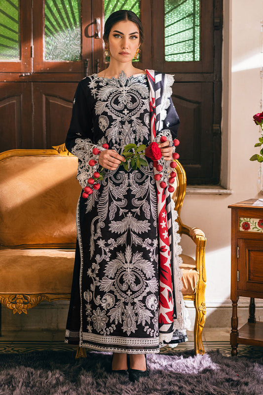 Mushq | Symphony Karandi Collection | MIDNIGHT MAGIC - Designer Dress with Intricate embroidery and embellishments. Shop elegent wedding dress at Maria Faisal.