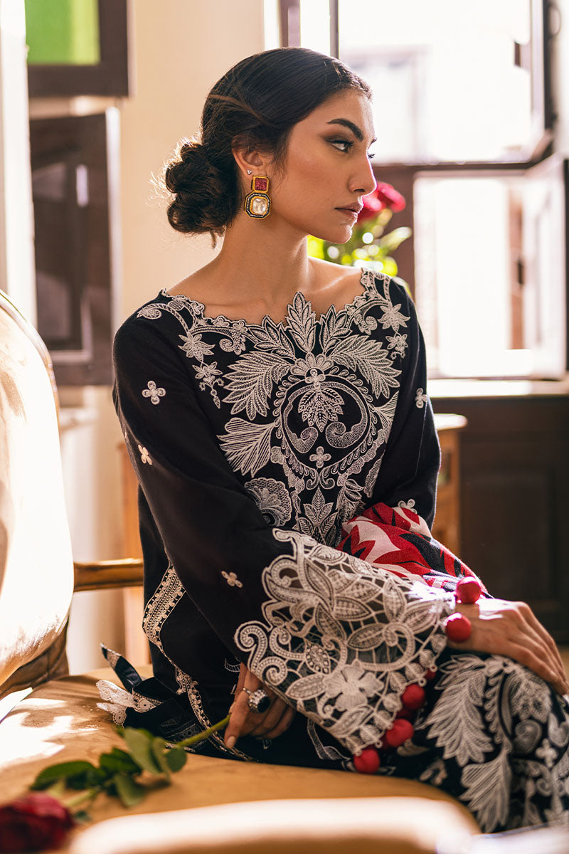 Mushq | Symphony Karandi Collection | MIDNIGHT MAGIC - Designer Dress with Intricate embroidery and embellishments. Shop elegent wedding dress at Maria Faisal.