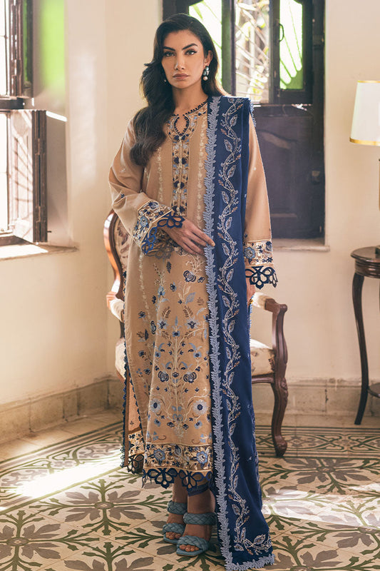 Mushq | Symphony Karandi Collection | SAFFRON KISS - Designer Dress with Intricate embroidery and embellishments. Shop elegent wedding dress at Maria Faisal.