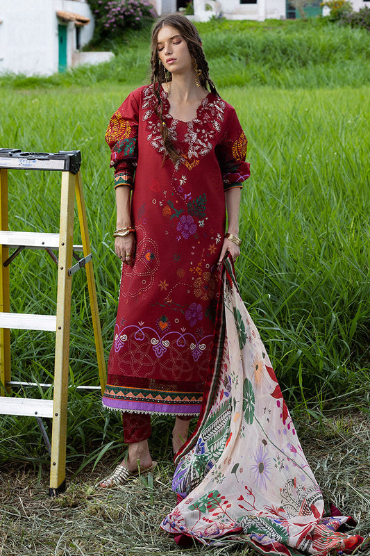 Mushq | Mirasol Printed Cambric | Amber Bosque - Ladies Clothes - Maria Faisal