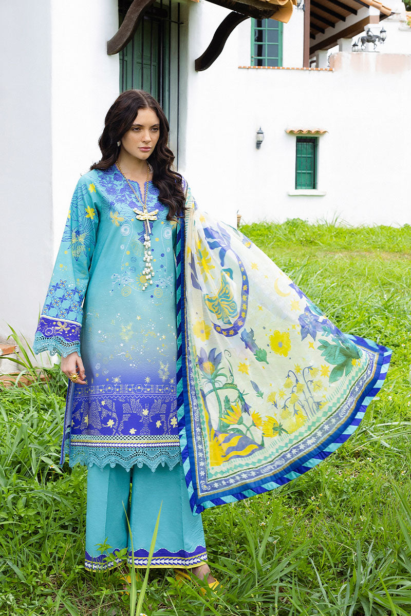 Mushq | Mirasol Printed Cambric | Mar Azul - Ladies Clothes - Maria Faisal