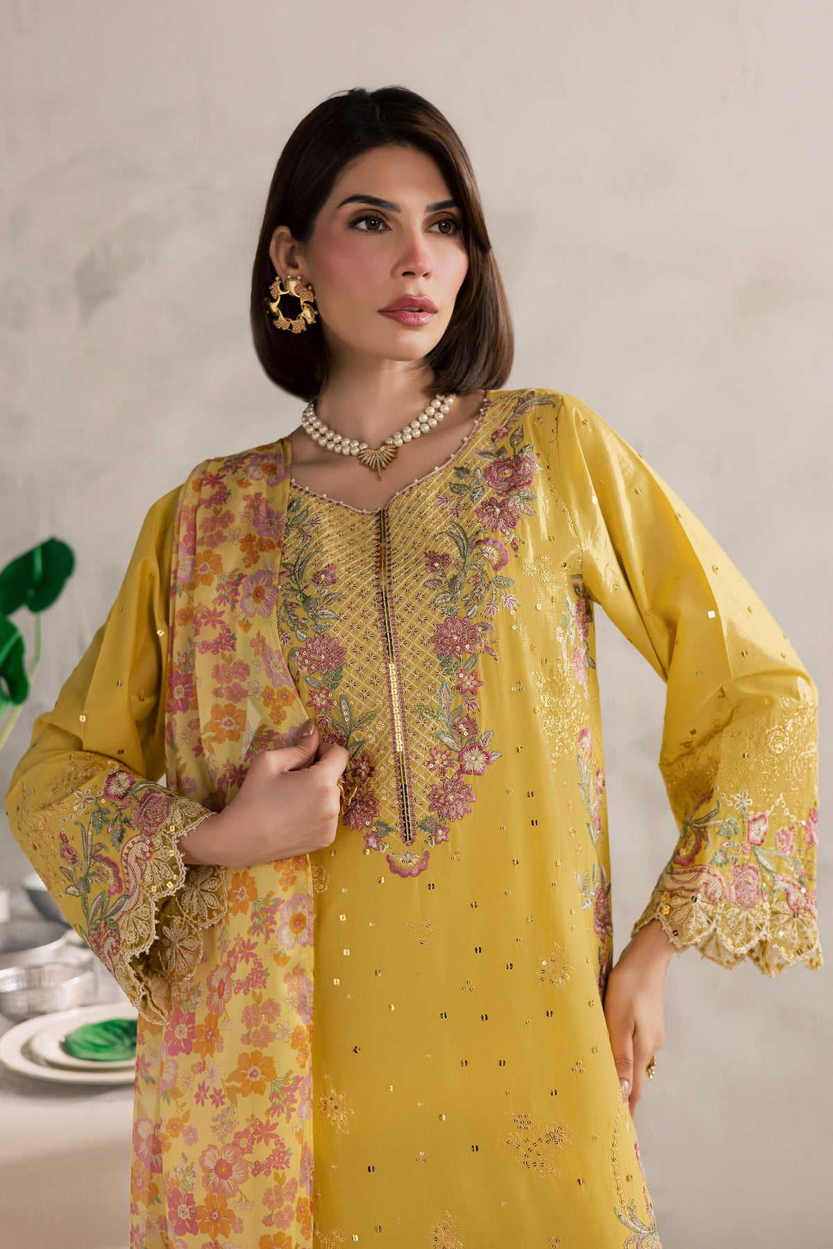 Batik | Festive Eid 26 | Her Soul - Luxury Dress - available at Maria Faisal in UK and USA.