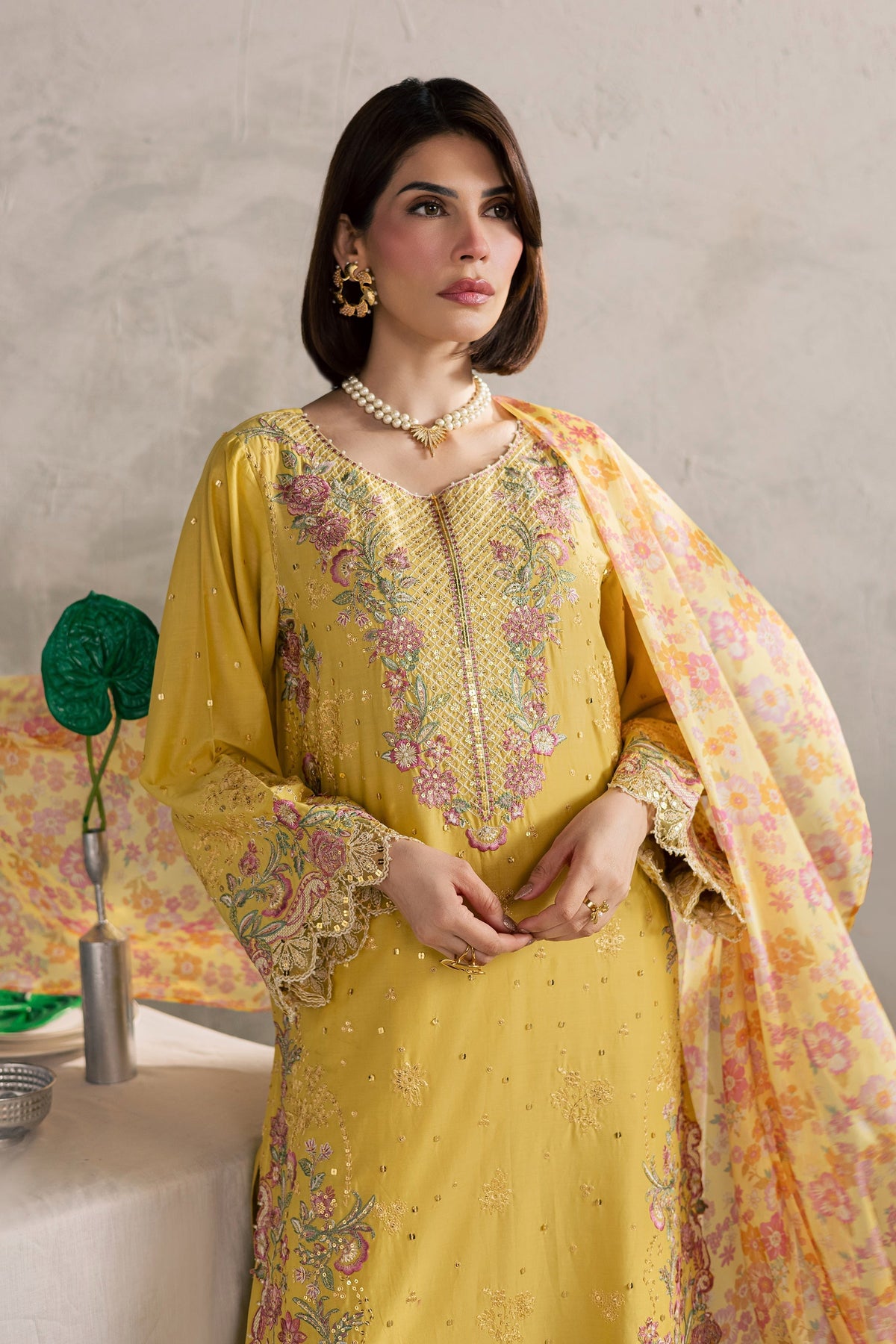 Batik | Festive Eid 26 | Her Soul - Luxury Dress - available at Maria Faisal in UK and USA.