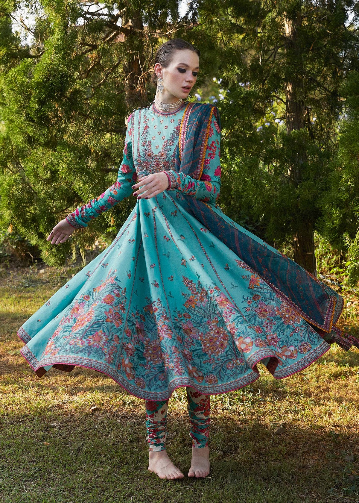 Hussain Rehar | Zaiba-Eid Lawn Collection24 | Jheel - Waniyas